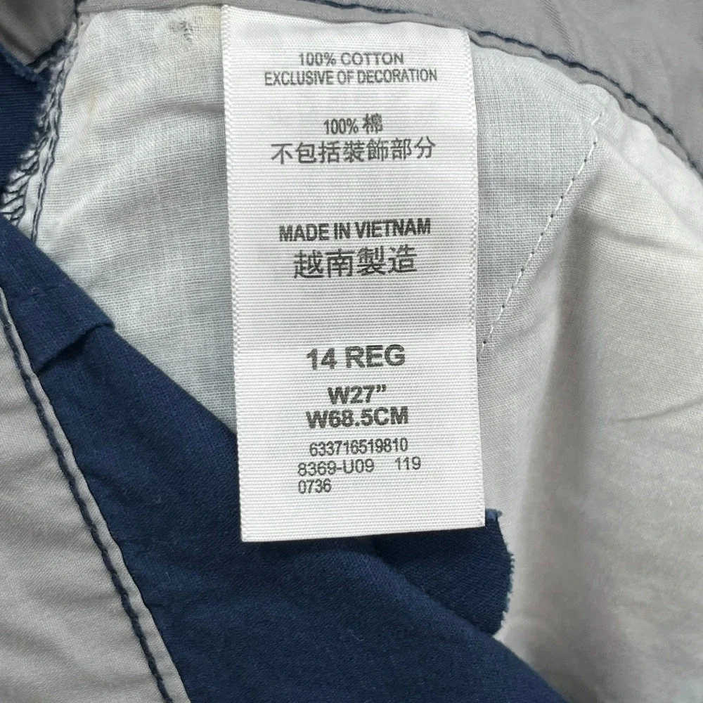 Levis Cargo Shorts Boys 14 Reg W27 Navy Ripstop Utility Casual Work Paratrooper